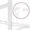 vidaXL Метална рамка за легло с горна табла, бяла, 90x200 см