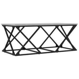 vidaXL Кафе маса, сив сонома, 100x49x40 см, инженерно дърво
