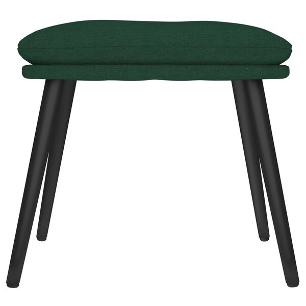 vidaXL Табуретка, тъмнозелена, 45x29,5x35 см, текстил