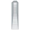 vidaXL Габионна кошница с покритие, 700x50x200 см, поцинковано желязо
