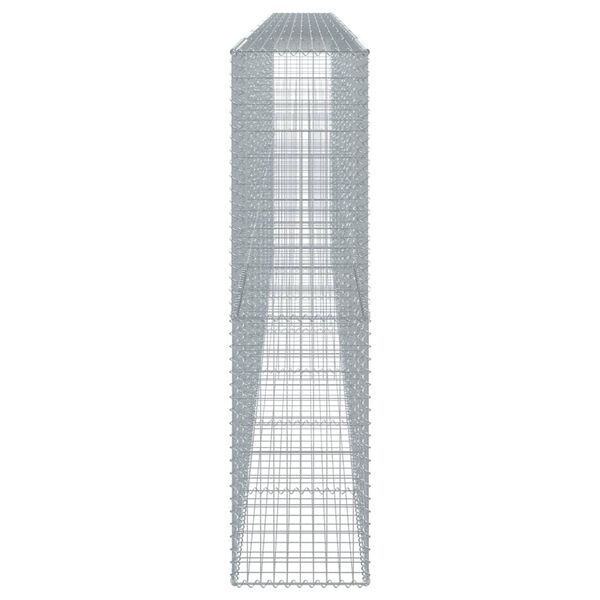 vidaXL Габионна кошница с покритие, 700x50x200 см, поцинковано желязо