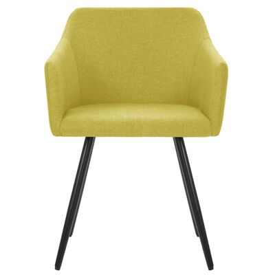 323098 vidaXL Dining Chairs 2 pcs Green Fabric