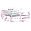 vidaXL Рамка за легло без матрак, 180x200 см, масивна чамова дървесина