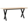 vidaXL Кафе маса X-образна рамка 110x40x45,5 см бор масив и стомана