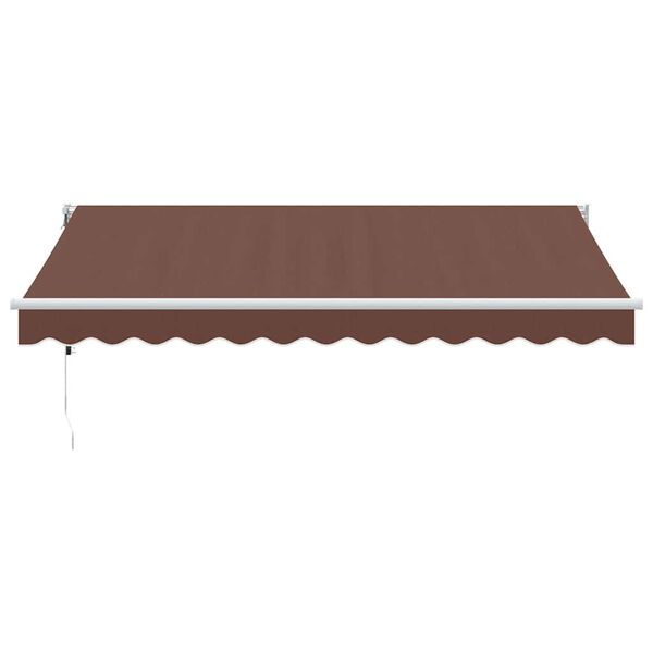 vidaXL Автоматично прибираща се тента, кафяв, 350x250 см
