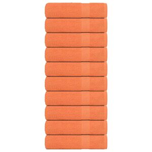 vidaXL Кърпи за баня FROGN 10 бр. Оранжеви 100x150 см 360 г/м&sup2;
