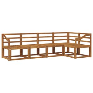 vidaXL Комплект дивани за открито 5 pcs Естествен