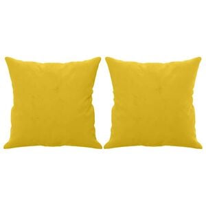 vidaXL Декоративни възглавници, 2 бр, Жълто , 40x40 см, кадифе