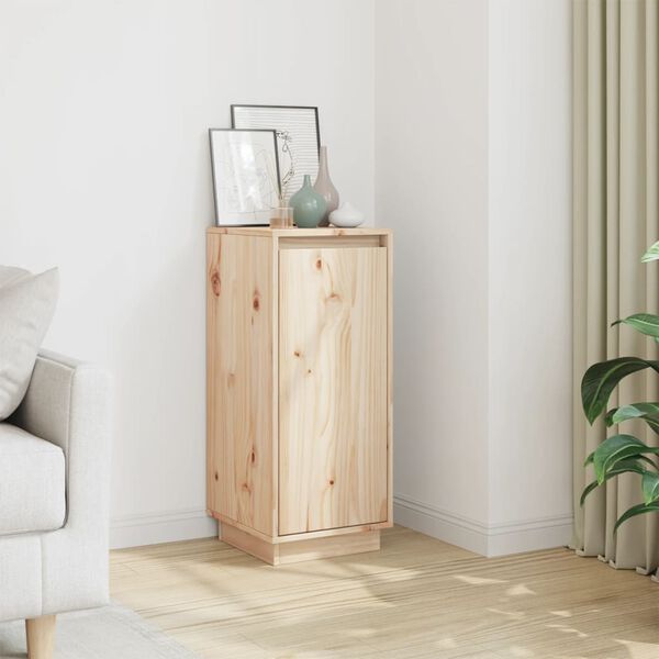 vidaXL Сайдборд, 31,5x34x75 см, бор масив