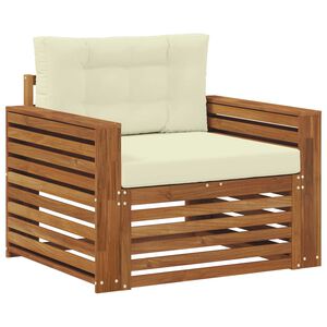vidaXL Комплект дивани за открито Солидно акациево дърво и полиестер