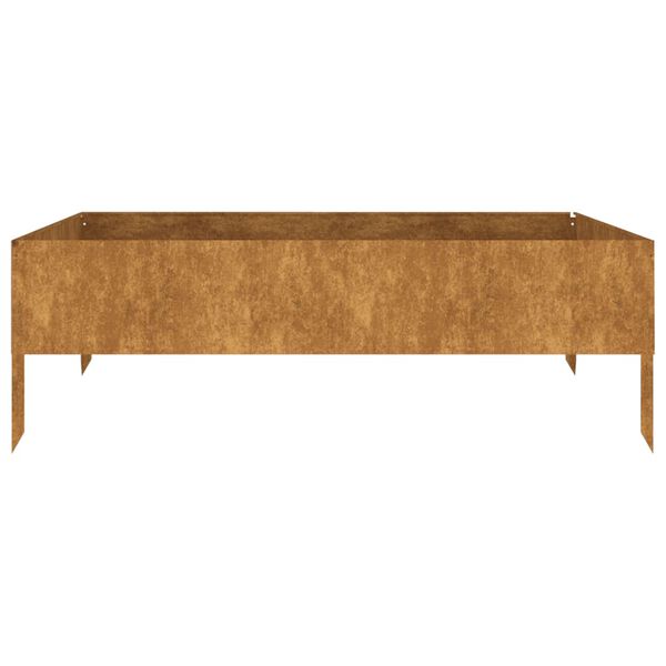 vidaXL Градинска повдигната леха 100x100x33,5 см кортенова стомана