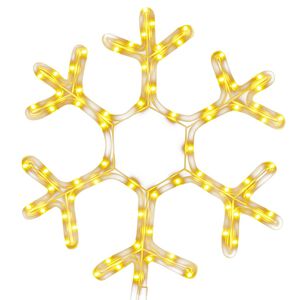 vidaXL Коледна фигура снежинка със 72 светодиода, топло бяло, 38x37 см