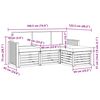 vidaXL Комплект дивани за открито 4 pcs Натурален и Бежов
