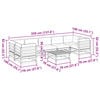vidaXL Градински комплект диван с възглавници, 8 части, бор масив