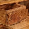 vidaXL Писалище с чекмеджета, дървен масив, 88x50x90 см