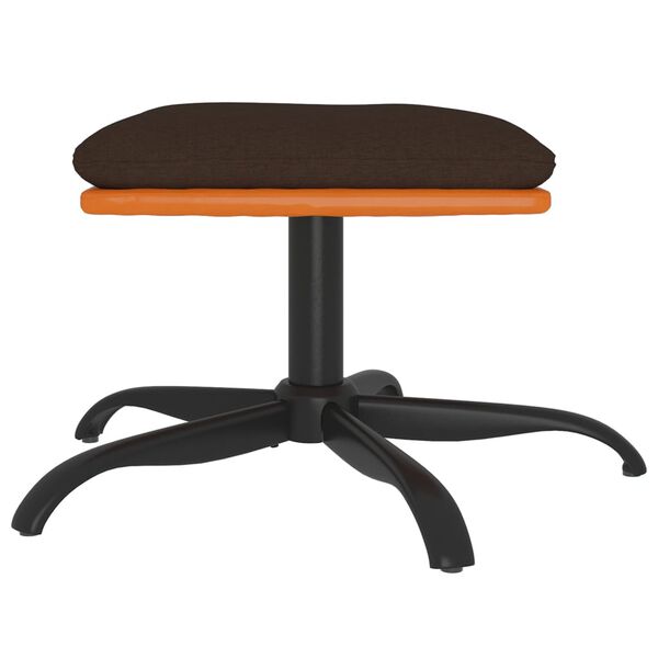 vidaXL Табуретка, кафява, 60x60x36 см, текстил и изкуствена кожа