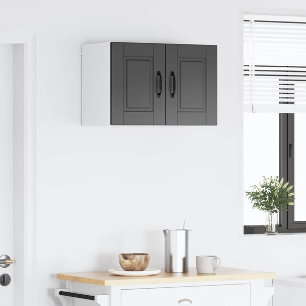 vidaXL Кухненски шкаф 2 pcs Черно 30 x 31 x 40 см Инженерно дърво