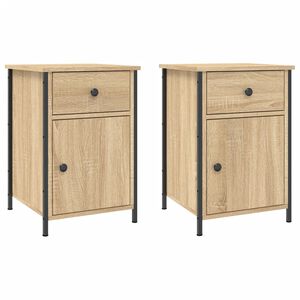 vidaXL Нощни шкафчета, 2 бр, сонома дъб, 40x42x60 см, инженерно дърво
