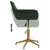 vidaXL Въртящи се трапезни столове, 6 бр, тъмнозелени, кадифе