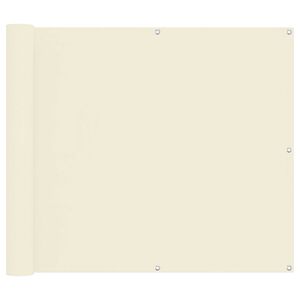 vidaXL Балконен екран Крем 100 x 800 cm Оксфордска тъкан