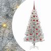 vidaXL Коледно дърво с 150 LED светодиода Сребрист 120 cm PET