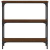 vidaXL Конзолна маса, кафяв дъб, 75x22,5x75 см, инженерно дърво