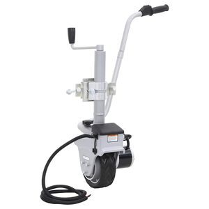 vidaXL Алуминиево моторизирано опорно колело за ремарке 12 V 350 W