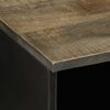 vidaXL ТВ шкаф, черен, 100x33x46 см, мангово дърво масив