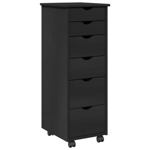 vidaXL Плъзгащ кабинет 34 x 39 x 93,5 см Солиден бор Черно