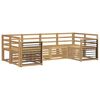 vidaXL Комплект дивани за открито 6 pcs Бяло 245 x 128,5 x 73 см