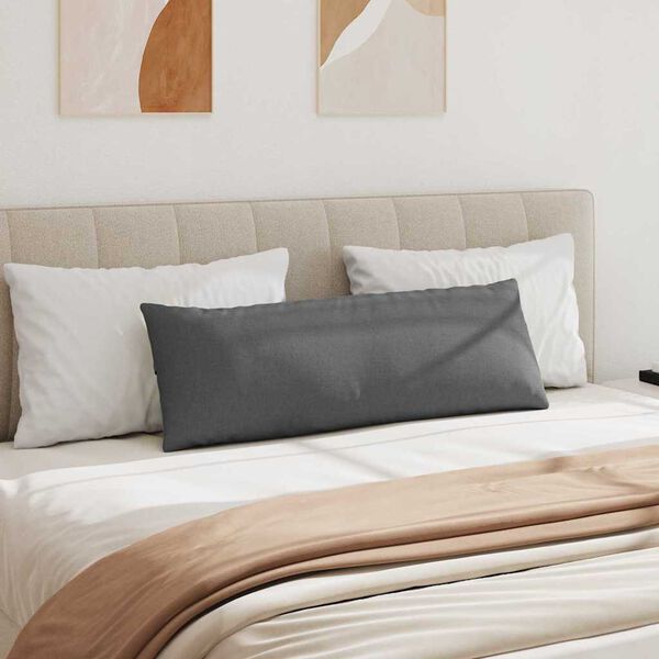 vidaXL Диван възглавници 2 pcs Тъмен сив 120 x 40 cm текстил