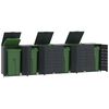 vidaXL Навес за 6 коша на колела, антрацит, 414x79x117 см, стомана