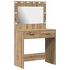 vidaXL Тоалетка Дъб 78,5 x 41 x 135 см Инженерна дървесина