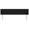 vidaXL Горна табла за легло, черна, 203x16x78/88 см, плат