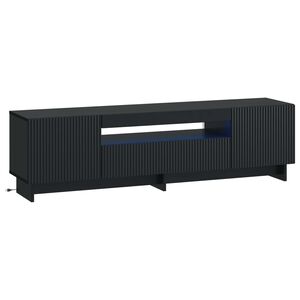 vidaXL LED телевизионен кабинет EDE 153 x 35 x 43 см Черно