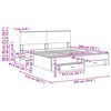 vidaXL Рамка за легло Циментено сиво 200 x 200 cm Инженерно дърво