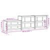 vidaXL Кухненски шкафове за открито, 3 бр, бели, бор масив
