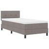 vidaXL Легло с пружинирана основа с таблото Таупе 90 x 200 cm текстил