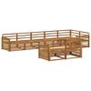 vidaXL Комплект дивани за открито 8 pcs Натурално