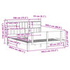 vidaXL Легло с етажерка за книги, без матрак, 180x200 см, бор масив