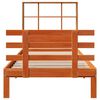 vidaXL Легло с рафтове за книги без матрак кафяв 90x190 см бор масив