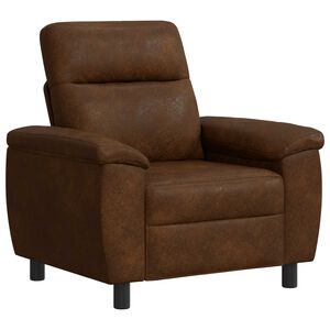 vidaXL Диван Кафяво 95 x 90 x 95 см Изкуствена набук