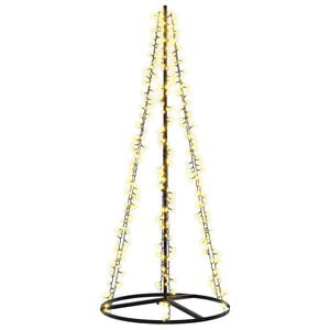 vidaXL LED Коледна Елха 165 см 540 LED светодиода Топло бяло Стомана