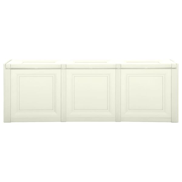 vidaXL Ракла, ванилов лед, 125x40x42 см, 130 л