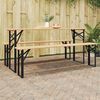 vidaXL Крак за бирена маса 2 pcs Черно 39 x 3 x 75 см