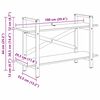vidaXL Рафт за книги Сив Сонома 100 x 33,5 x 64 см Инженерно дърво