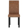 vidaXL Трапезни столове, 6 бр, кафяви, текстил