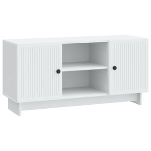 vidaXL ТВ шкаф 102 x 34,5 x 50 см Бяло Инженерна дървесина