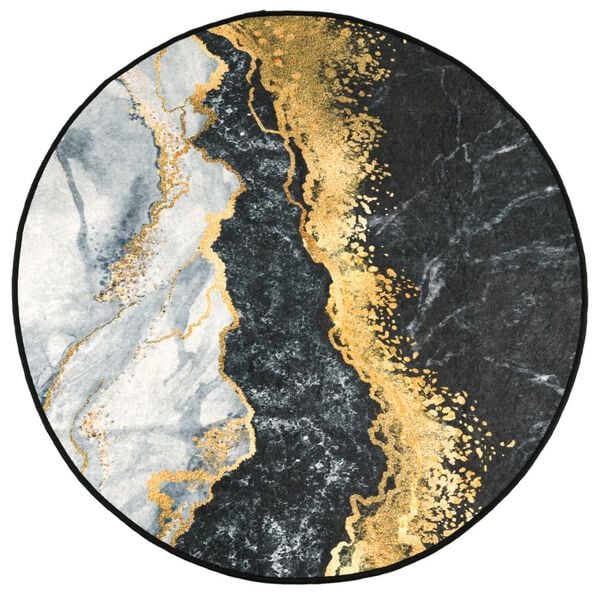 vidaXL Перящ се килим многоцветен &Oslash; 120 см противоплъзгащ