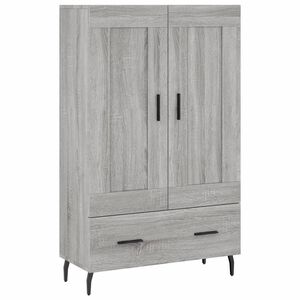 vidaXL Висок шкаф, сив сонома, 69,5x31x115 см, инженерно дърво
